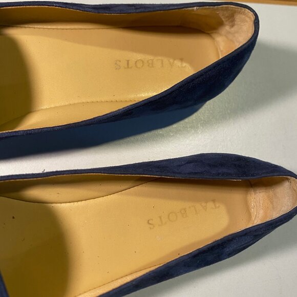 Talbots - Size 8.5M - Women's Loafers Blue suede with buckle - Picture 2 of 9